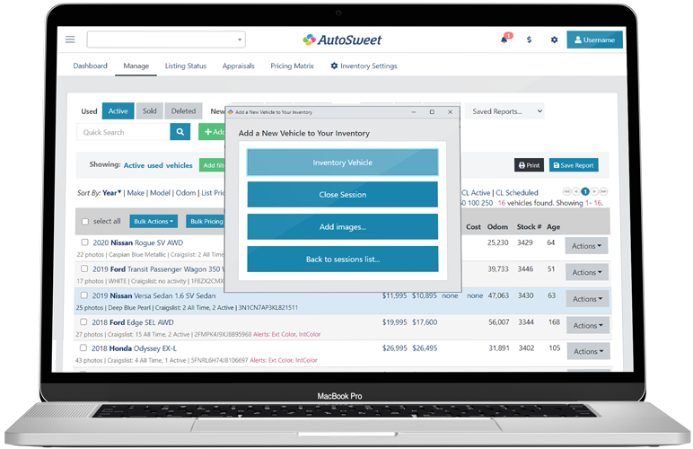 AutoSweet Ace Inventory Management Example