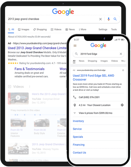 Google Tablet and Phone-Search Example Auto Campaign