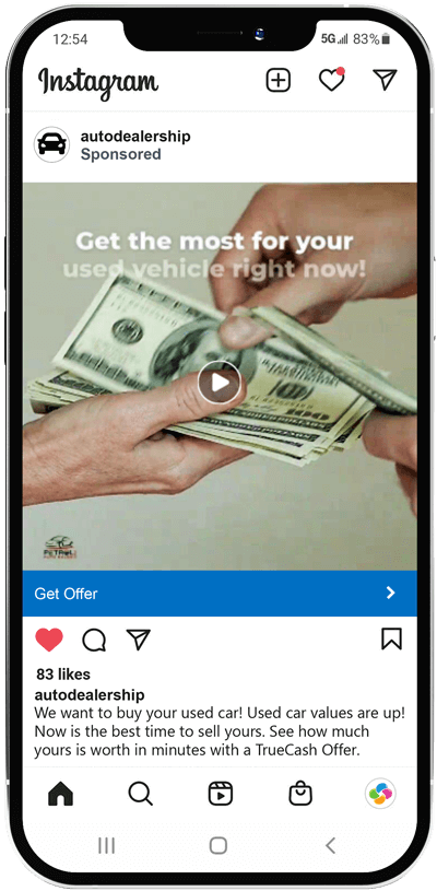 Instagram Used Car Ad Buyback Example