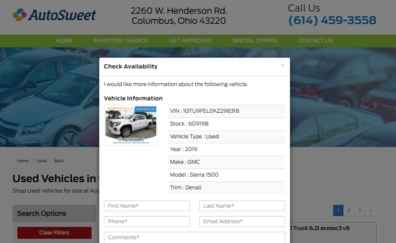 Dealership Form Conversion Example