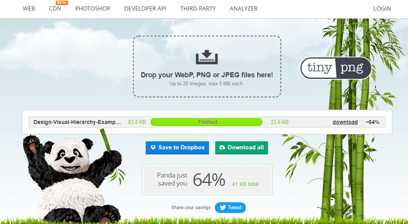 TinyPNG Compression Example